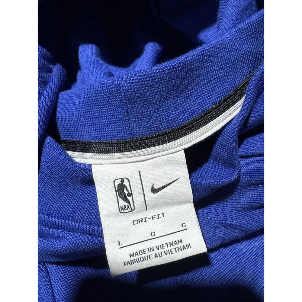 Philadelphia 76ers Hoodie Nike Big Logo Fleece Lined Sweatshirt Blue Mens Large
